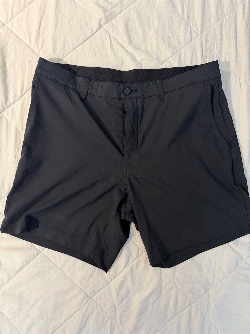 Men's Black Flat Front Golf Performance Shorts